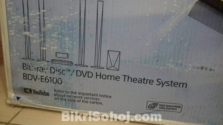 Sony Blu Ray Disc/ DVD Home Theatre System BDV - E6100